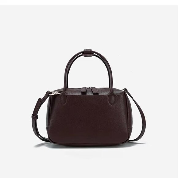 Trendy Genuine Cow Leather Shoulder Bag, Vintage Designer Satchel Crossbody - Picture 1 of 12